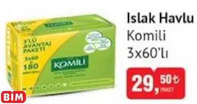 KOMİLİ ISLAK HAVLU KOMİLİ ISLAK HAVLU